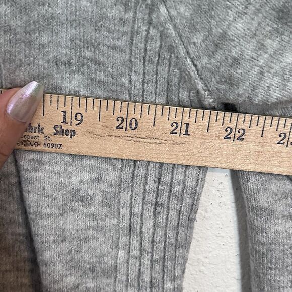 NWOT Love Ellie Women L Lightweight Neutral Cardigan Long Boyfriend Grey Pockets - Picture 7 of 8